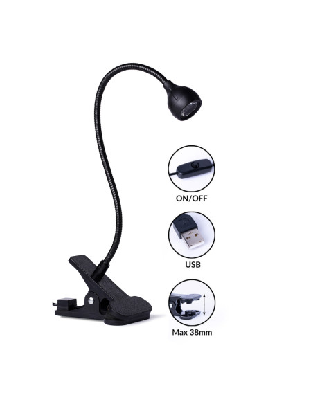 Lampka biurkowa UV LED 5W Black