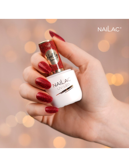 Lakier hybrydowy Holly Glitter NaiLac 7ml