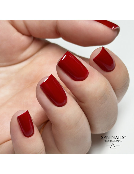 Lovely nail ♡ Czerwony, wiśniowy lakier hybrydowy 665 Delicious Lips SPN Nails