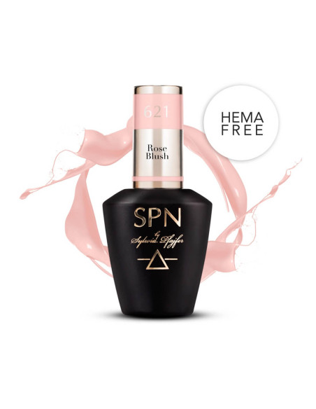 Butelka z lakierem hybrydowym i splashem w kolorze różanym Rose Blush Butelka z lakierem hybrydowym i splashem w kolorze różanym Rose Blush