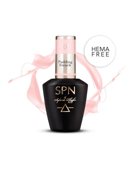 Butelka z lakierem hybrydowym i splashem w kolorze pudrowego różu Butelka z lakierem hybrydowym i splashem w kolorze pudrowego różu