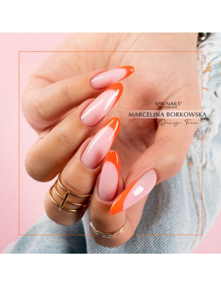 Manicure hybrydowy. Paznokcie pomalowane lakierem w kolorze pudrowego różu 508 French Pudding Manicure hybrydowy. Paznokcie pomalowane lakierem w kolorze pudrowego różu 508 French Pudding