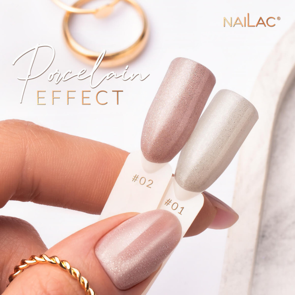 Wzorniki prezentujące odcienie lakierów hybrydowych cat eye z efektem porcelany Wzorniki prezentujące odcienie lakierów hybrydowych cat eye z efektem porcelany