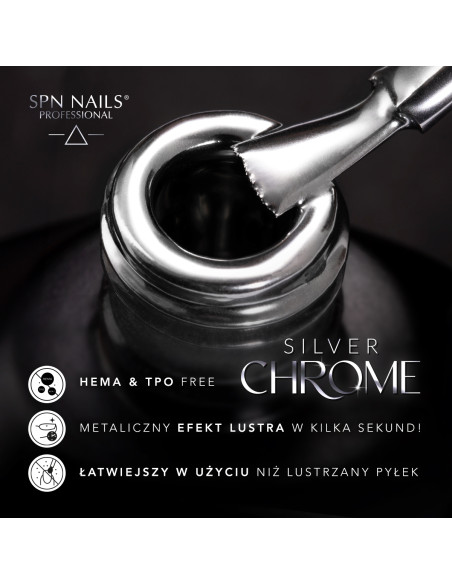 Lakier hybrydowy Silver Chrome UV LaQ 8ml
