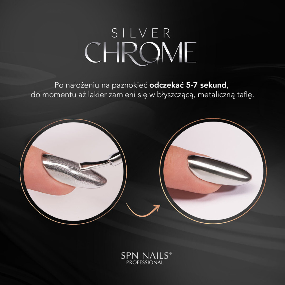 Lakier hybrydowy Silver Chrome UV LaQ... Lakier hybrydowy Silver Chrome UV LaQ...
