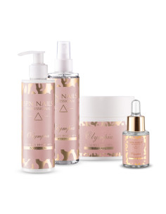 Zestaw perfumowanych kosmetyków SPA Olympia nr 2: balsam do ciała, mgiełka, peeling, oliwka