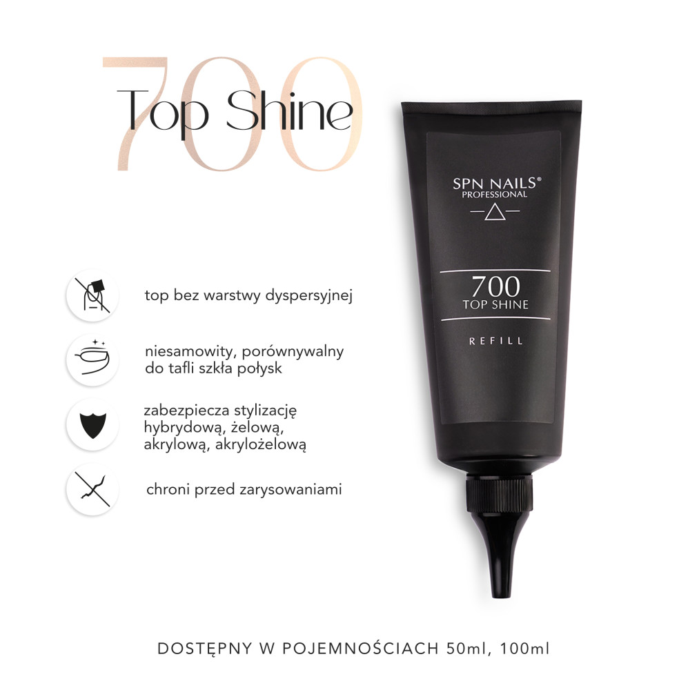 Top hybrydowy 700 Top Shine UV LaQ... Top hybrydowy 700 Top Shine UV LaQ...