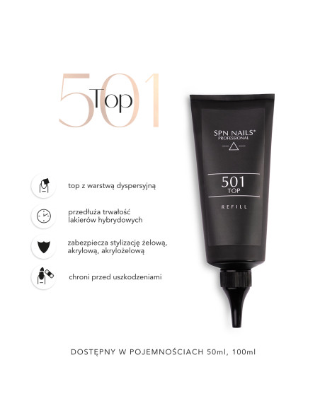 Top hybrydowy 501 Top UV LaQ refill 100ml
