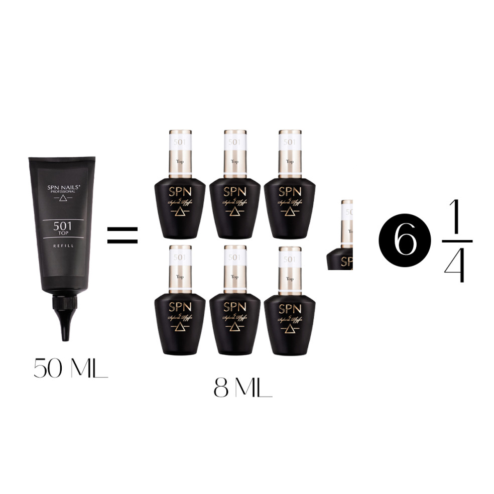 Top hybrydowy 501 Top UV LaQ refill 50ml Top hybrydowy 501 Top UV LaQ refill 50ml