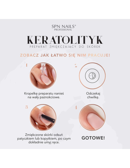 Preparat zmiękczający do skórek - SPN Nails Keratolityk 15ml