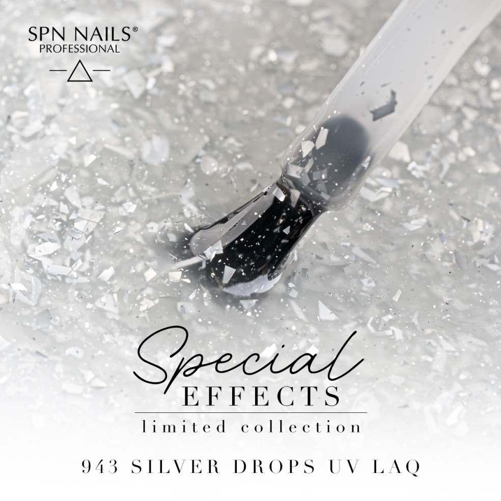 Lakier hybrydowy 943 Silver Drops UV...