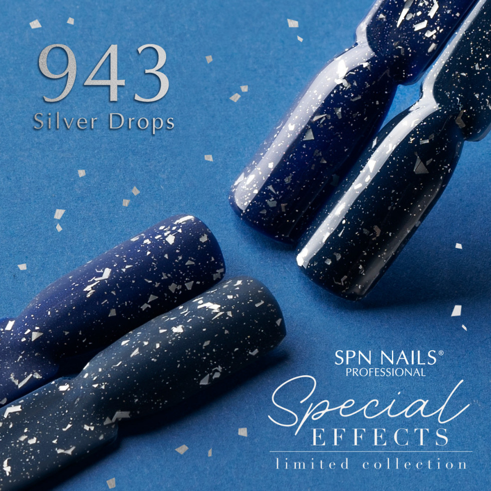 Lakier hybrydowy 943 Silver Drops UV...