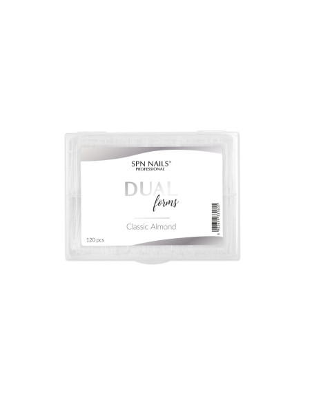 Dual Formy Classic Almond SPN Nails - górne formy do żelu i akrylożelu - kształt migdał 120 szt