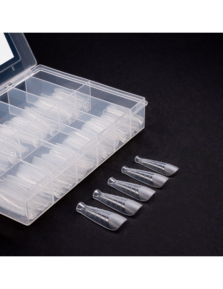 Dual Forms Classic Almond SPN Nails - upper forms for gel and acrylic gel -120 pcs