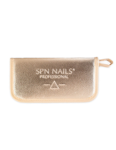 Piórnik etui do przechowywania pędzli do manicure SPN Nails - złoty