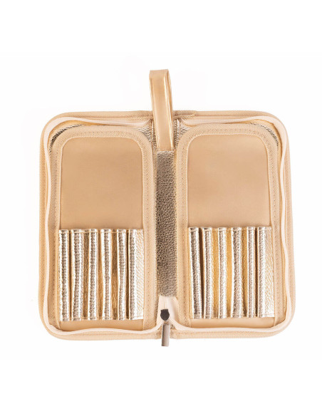 SPN Nails manicure brush organizer case - gold