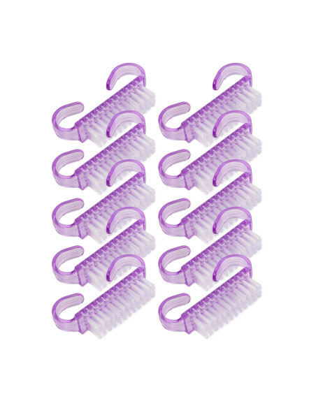 zestaw 10 fioletowych mini szczoteczek do usuwania pyłu