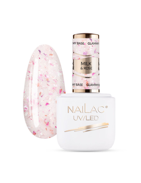 Baza kauczukowa Glammy Base Milk&Rose NaiLac 7ml