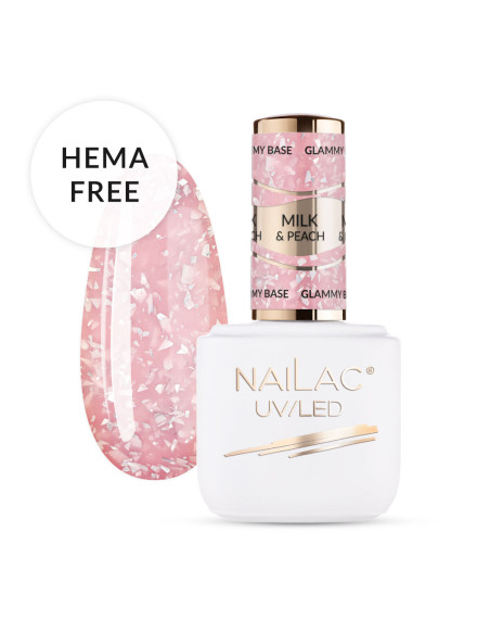 Baza kauczukowa Glammy Base Milk&Peach NaiLac 7ml