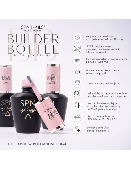 SPN Nails - Żel w butelce Builder Bottle Cashmere 10ml