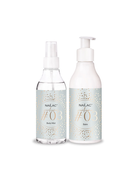 SET Nailac perfumed cosmetics: balm + body mist - fragrance #03