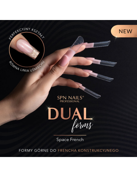 Space French Dual Forms by SPN Nails – top forms for gel and acrygel – 150 pcs.