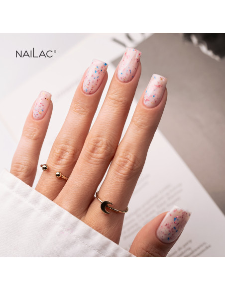 Rubber Base Glammy Base Milk&Confetti NaiLac 10ml