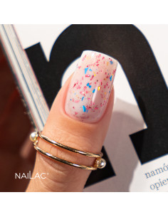 Baza kauczukowa Glammy Base Milk&Confetti NaiLac 10ml 2