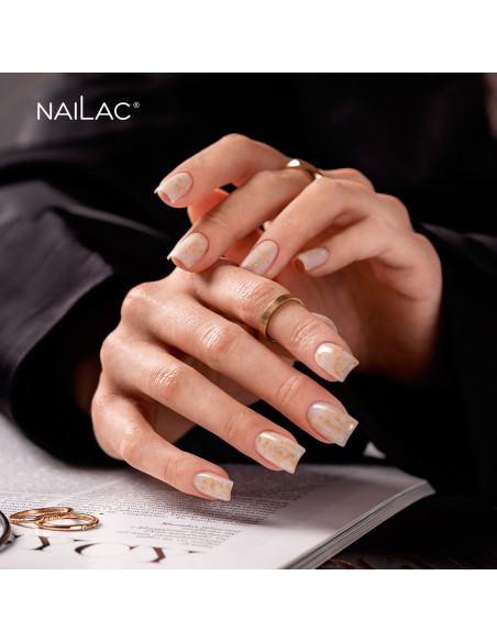 Rubber Base Glammy Base Milk&Gold NaiLac 10ml