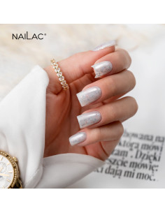 Rubber Base Glammy Base Milk&Silver NaiLac 10ml 2