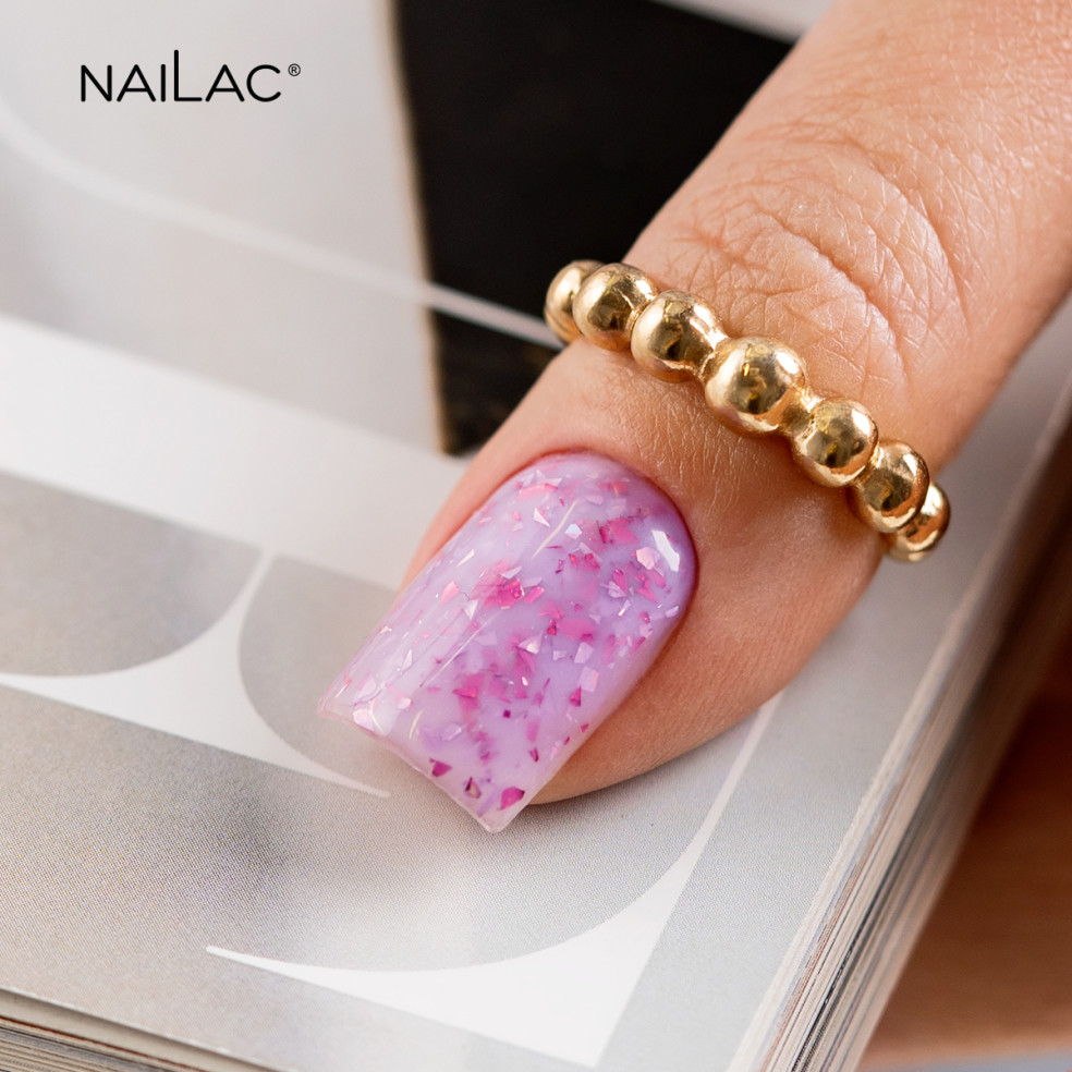 Rubber Base Glammy Base Purple NaiLac...