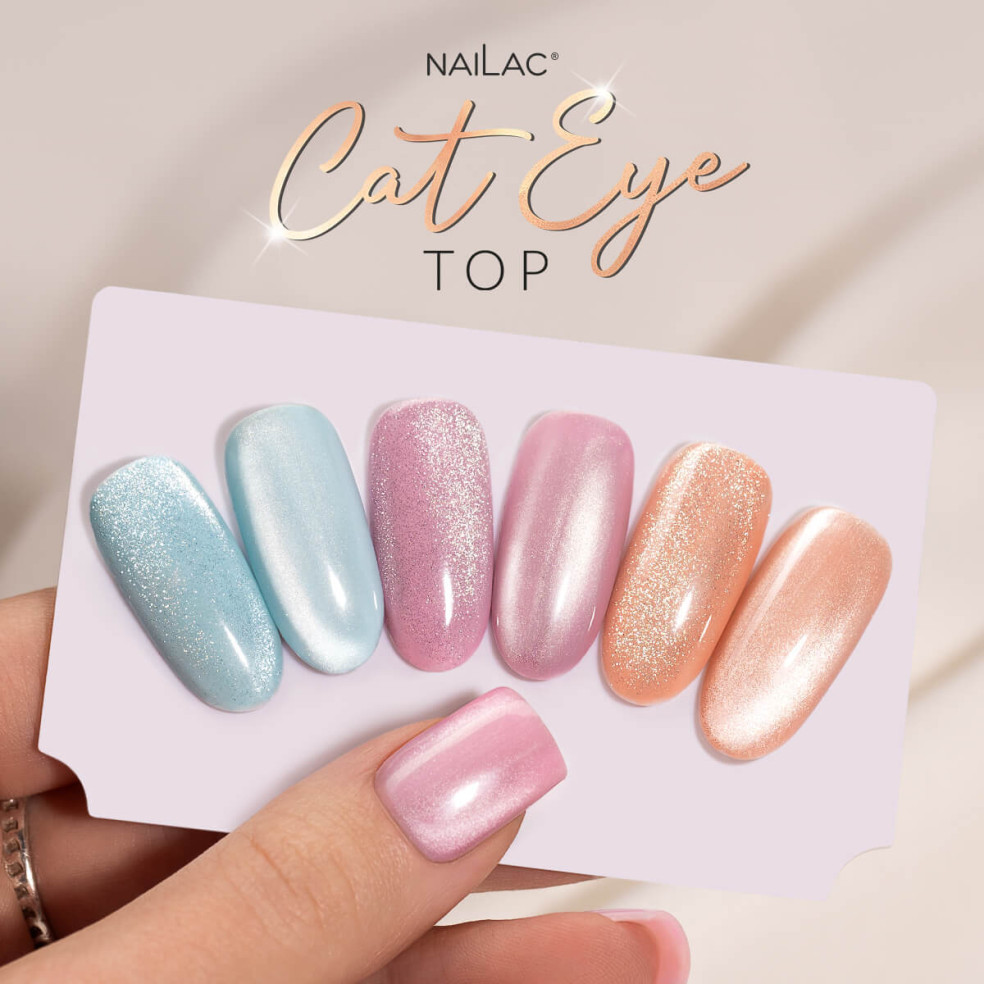 Kolorowe wzorniki pokryte topem z Cat Eye