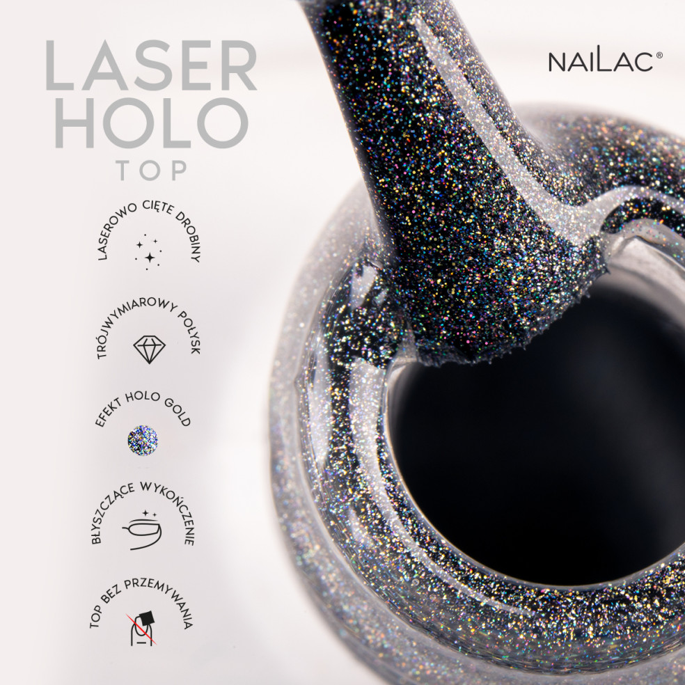 Hybrid top coat Laser Holo Top NaiLac...
