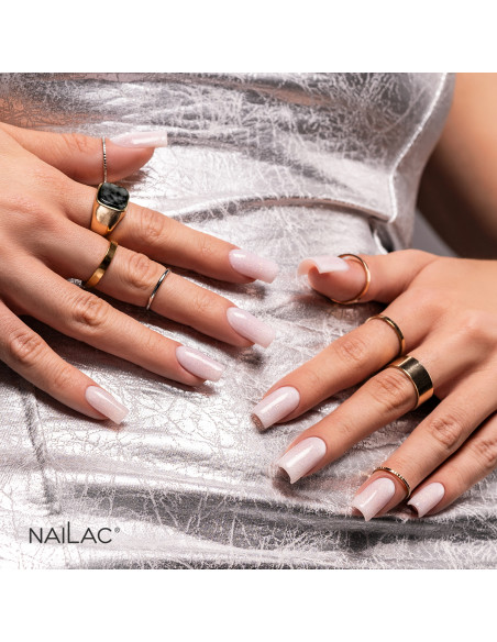 Hybrid top coat OpalX Top Blush Gold NaiLac 10ml