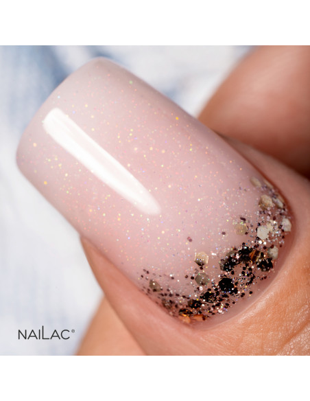 Hybrid top coat OpalX Top Blush Gold NaiLac 10ml
