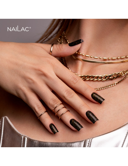 Hybrid top coat OpalX Top Gold NaiLac 10ml
