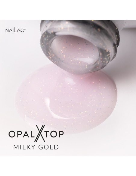 Top hybrydowy OpalX Top Milky Gold NaiLac 10ml