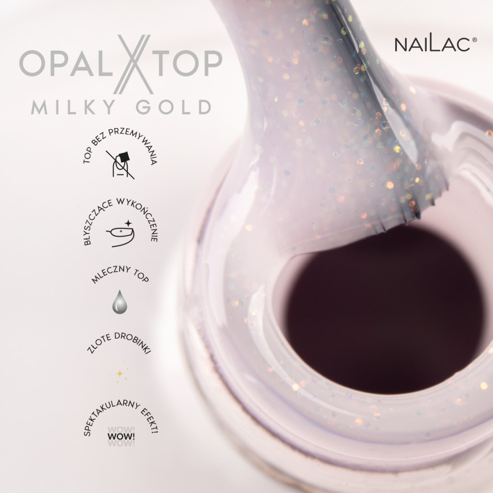 Hybrid top coat OpalX Top Milky Gold...