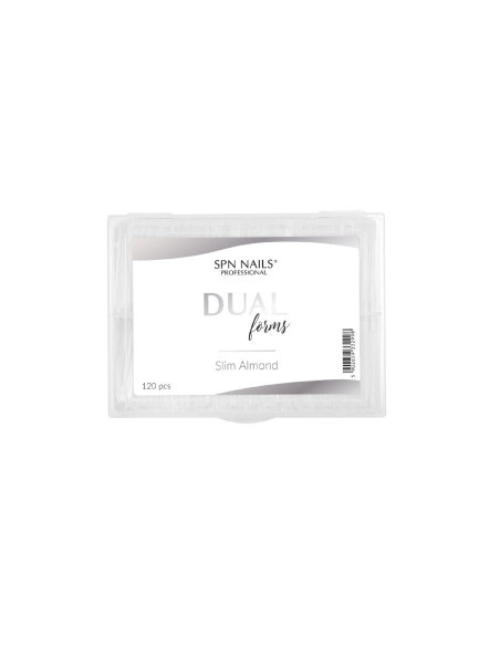 Dual Forms Slim Almond SPN Nails - upper forms for gel and acrylic gel -120 pcs