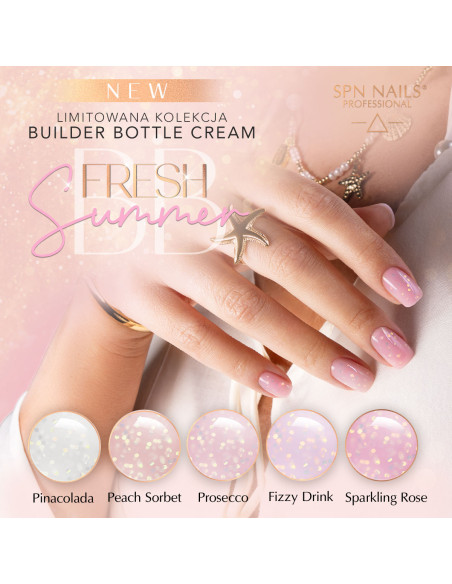 SPN Nails - Builder Bottle Cream - Sparkling Rose 10ml
