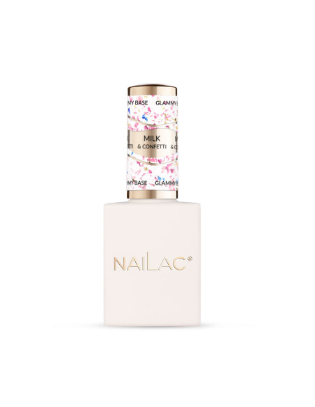 Baza kauczukowa Glammy Base Milk&Confetti NaiLac 10ml
