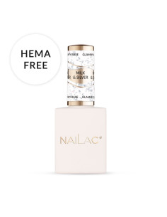 Rubber Base Glammy Base Milk&Silver NaiLac 10ml