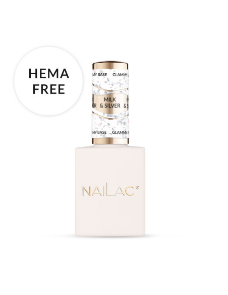 Baza kauczukowa Glammy Base Milk&Silver NaiLac 10ml