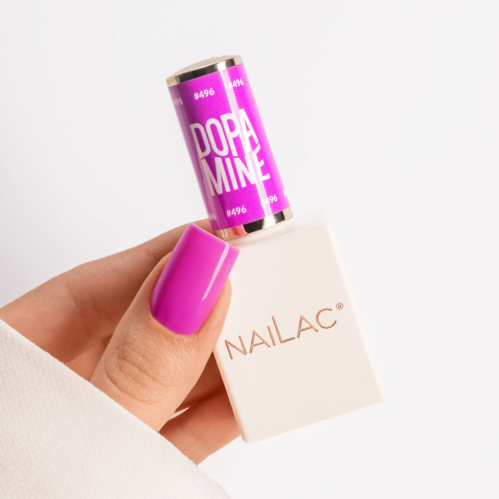 kciuk pomalowany różowym lakierem #496 NaiLac