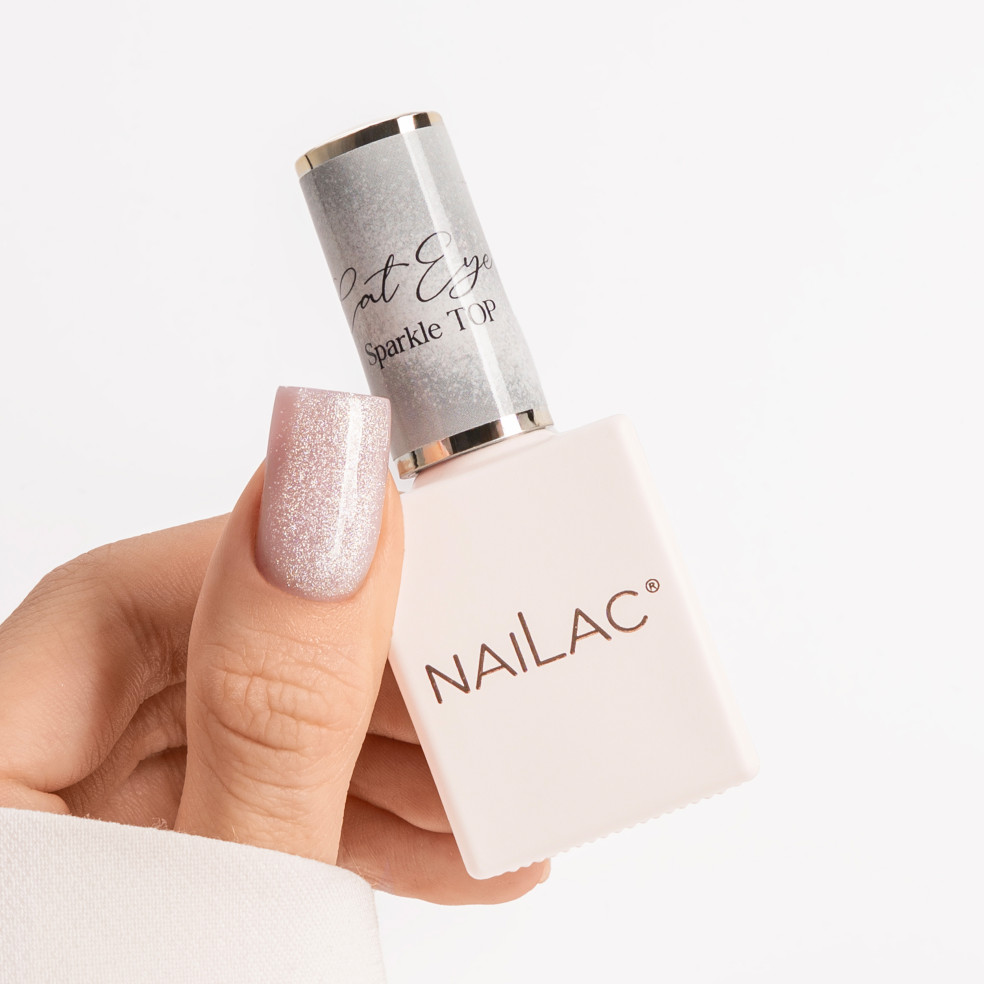 Top hybrydowy Cat Eye Sparkle NaiLac...