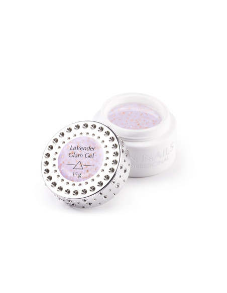 Żel budujący z drobinkami holograficznej folii LaVender Glam Gel 15g