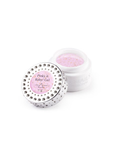Żel budujący z drobinkami holograficznej folii Pinky it Baby! Gel 15g