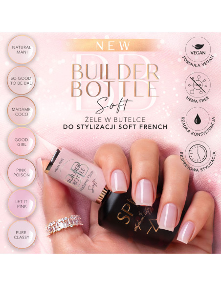 SPN Nails - Builder Bottle Soft - Pink Poison 10ml