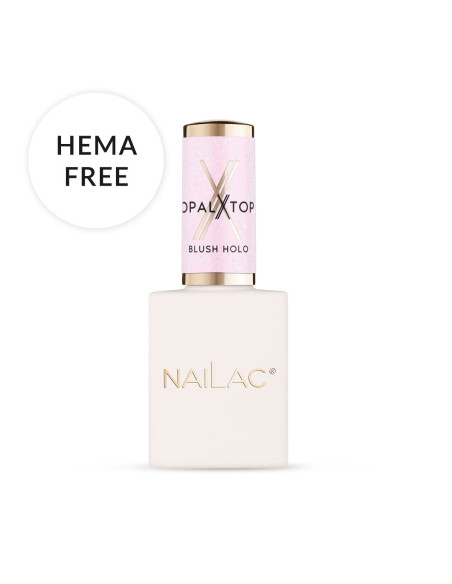 Top hybrydowy OpalX Top Blush Holo NaiLac 10ml