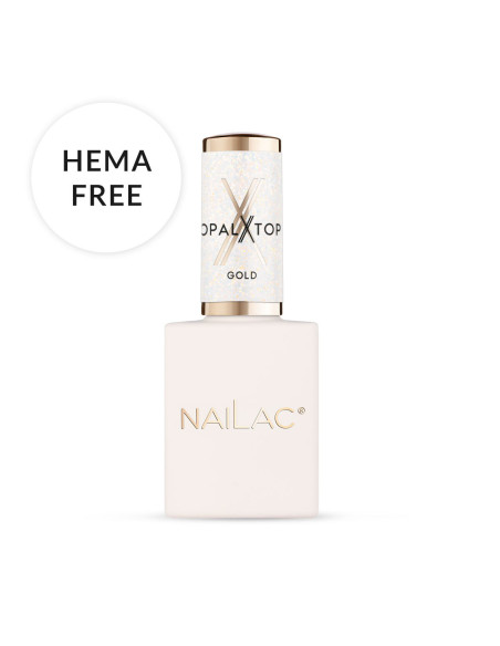 Hybrid top coat OpalX Top Gold NaiLac 10ml